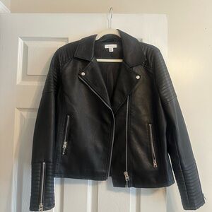 Topshop Black Faux Leather Moto Jacket - Topshop